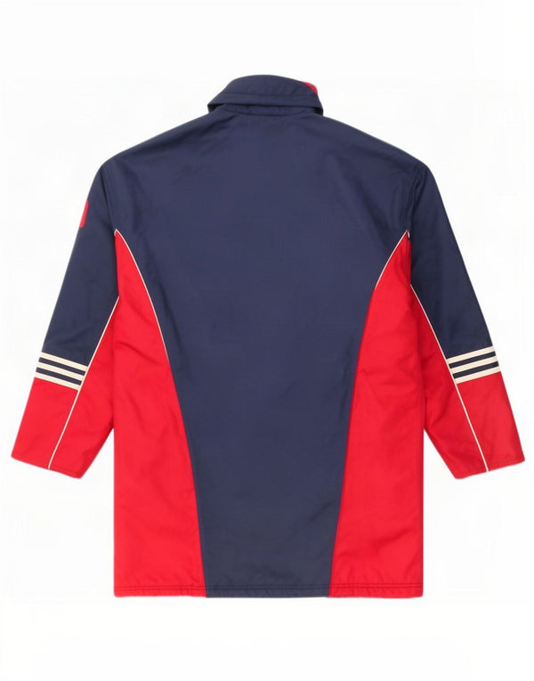 Palton căptușit cu glugă Adidas pentru bărbați Marea Britanie 38/40, mediu, bleumarin, bloc de culoare