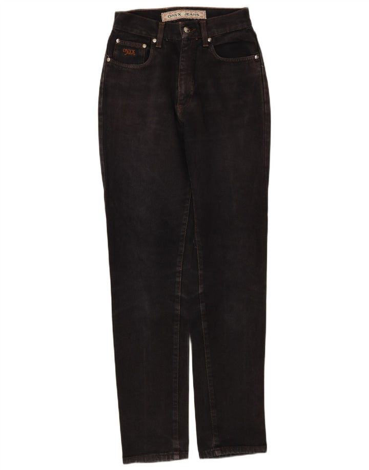 Blugi conici pentru femei Onyx W28 L31 bumbac negru