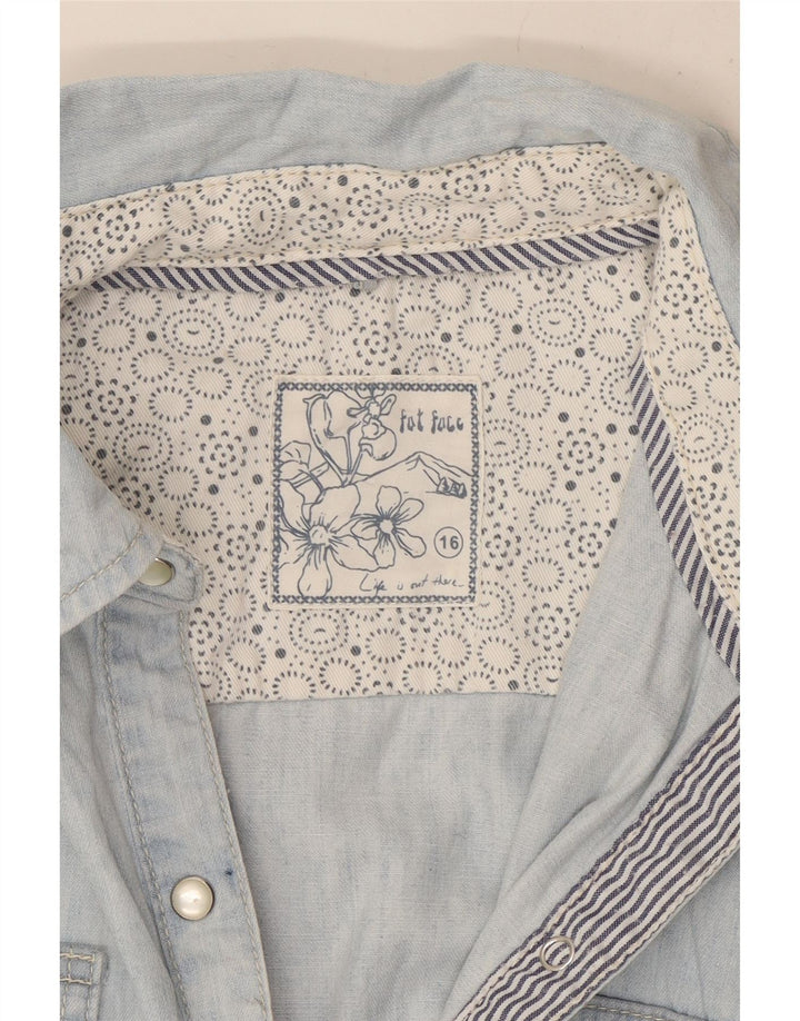 Cămașă denim pentru femei Fat Face UK 16, mare, albastru, bumbac