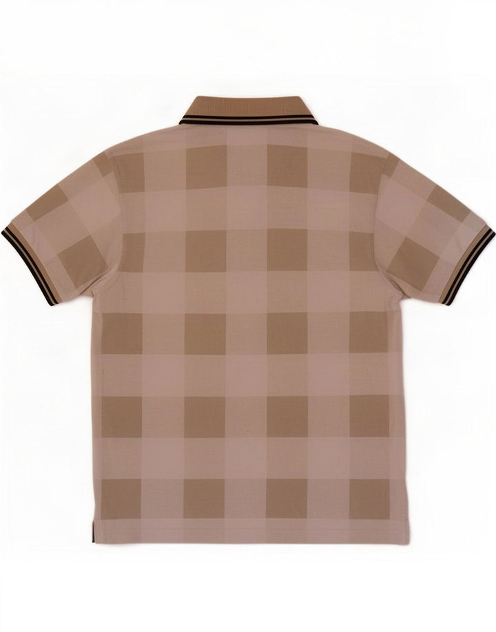 Cămașă polo Fred Perry pentru bărbați, bumbac geometric, bej mic