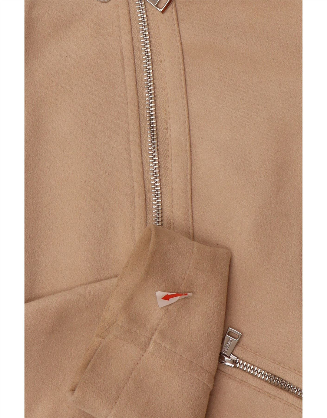 Jachetă Bomber Crop pentru femei GUESS UK 10 Mic, bej, poliester