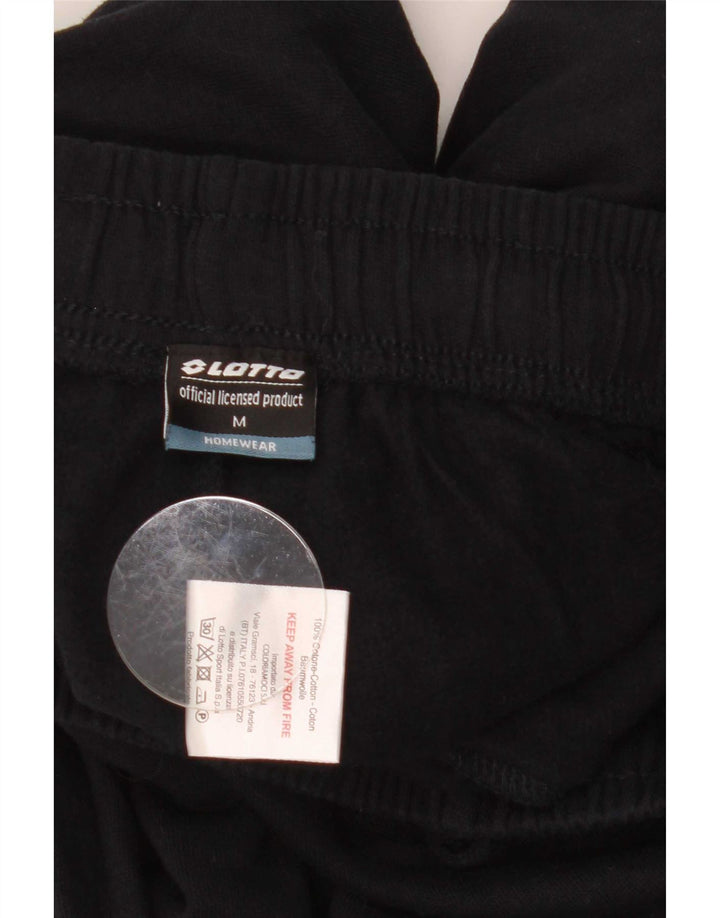 Pantaloni de trening Lotto pentru bărbați Joggeri bumbac mediu negru