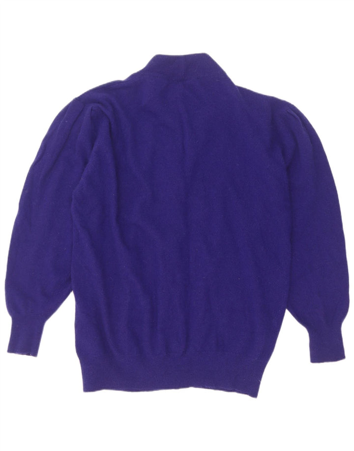 Pulover Cardigan Vintage pentru Damă IT 46/48 Lână Mov Mare
