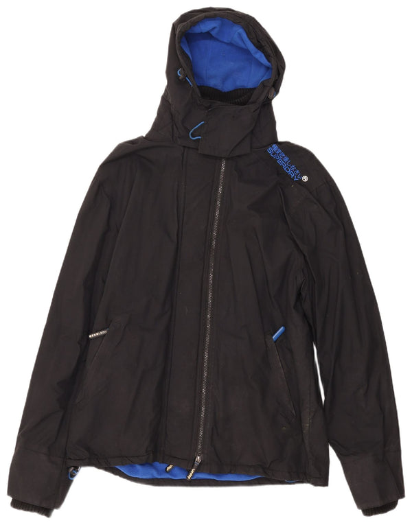 Jachetă Windbreaker cu glugă Superdry pentru bărbați UK 44 2XL Black Sports