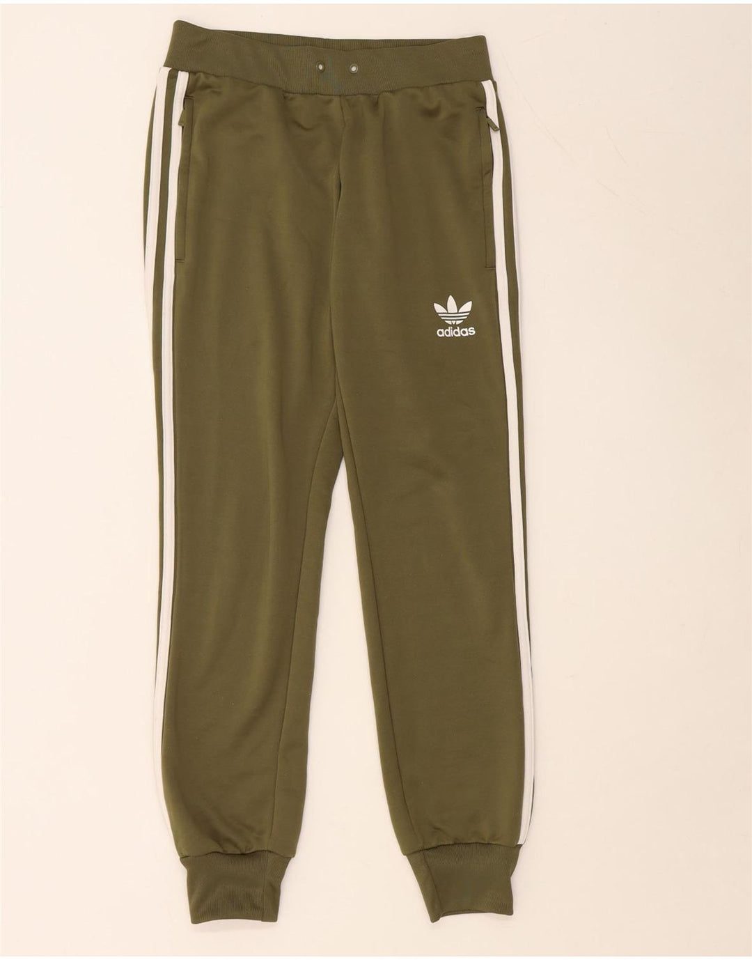 Pantaloni de trening pentru femei ADIDAS Joggeri UK 10 Poliester kaki mic