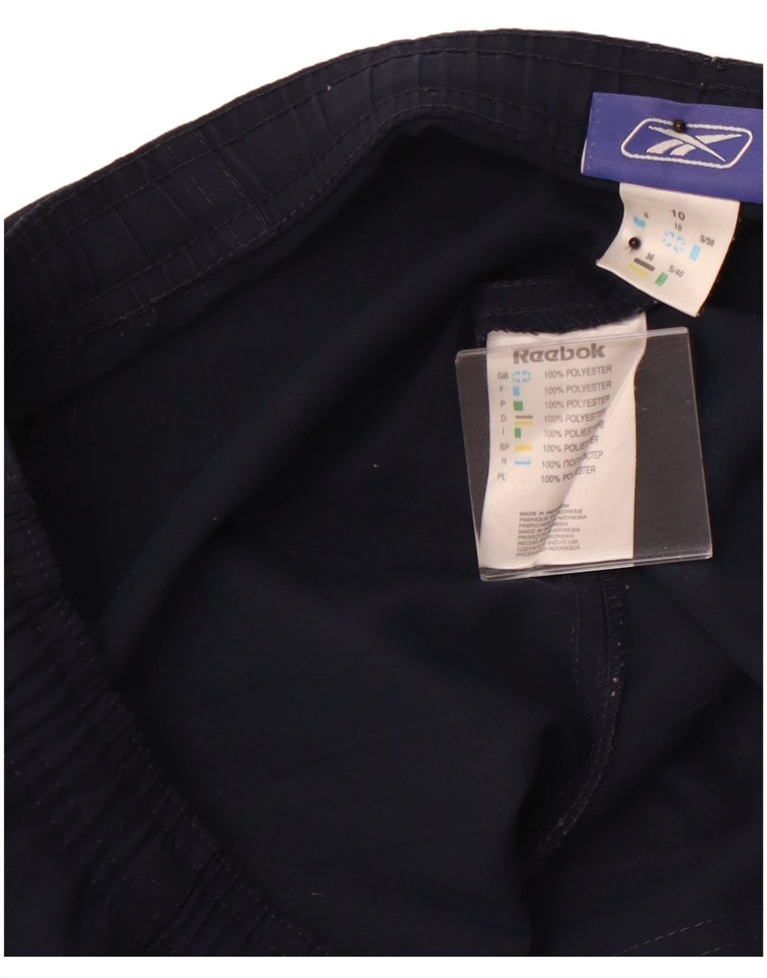 Pantaloni scurti sport REEBOK pentru femei UK 10 Small, bleumarin, poliester