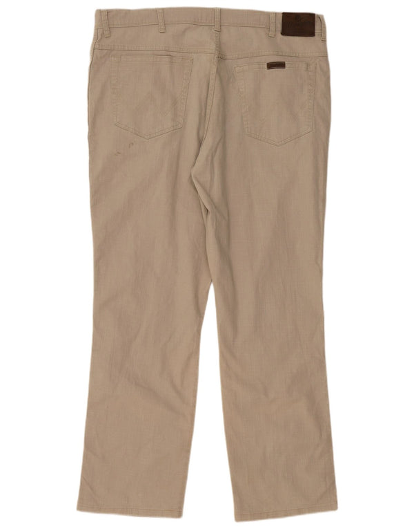 Pantaloni casual drepti WRANGLER pentru bărbați, cu tăiere obișnuită, L40 L32, bumbac bej