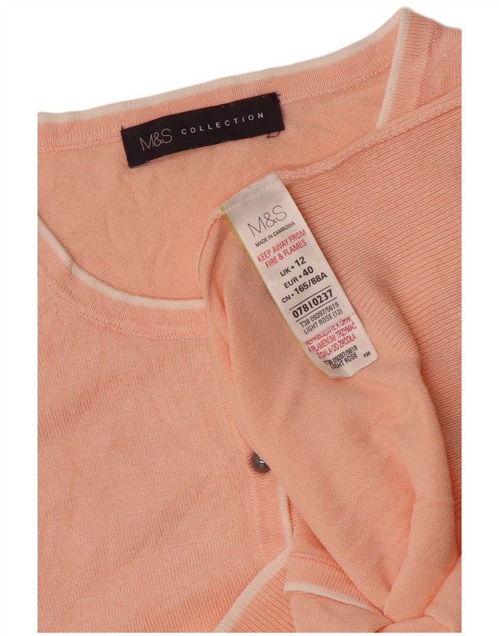 Pulover cardigan pentru femei Marks & Spencer UK 12 Medium Pink Viscose