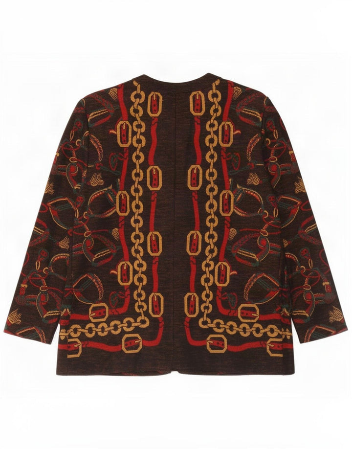Jachetă blazer cu 5 nasturi Pierre Cardin pentru femei, cu model abstract, IT 48 XL maro