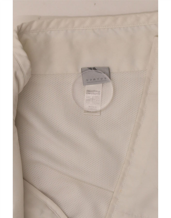 Jachetă de trening pentru bărbați Domyos, 2XL, poliester color bloc alb