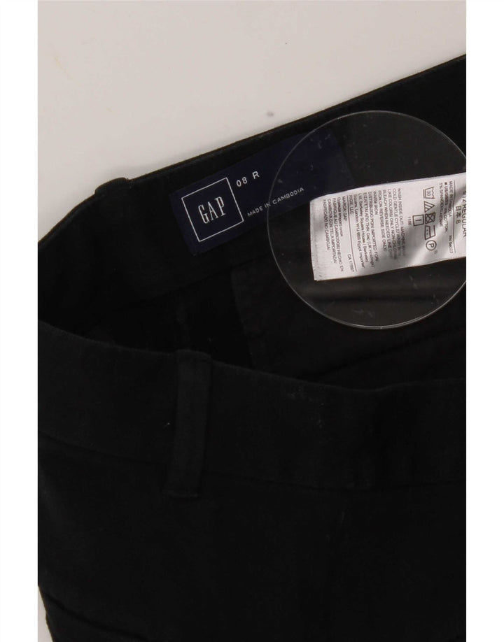 Pantaloni tăiați pentru femei Gap slim US 8 Medium W30 L25 Bumbac negru