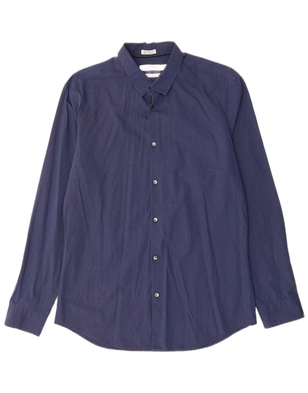 Cămașă pentru bărbați CALVIN KLEIN Mărimea 15 15 1/2 Mediu bleumarin, bumbac cu dungi