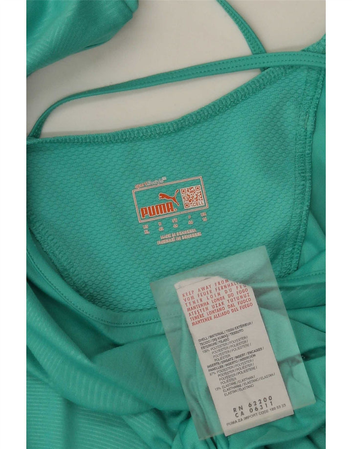 Puma Tricou Femei Top UK 16 Large Turcoaz Geometric Poliester