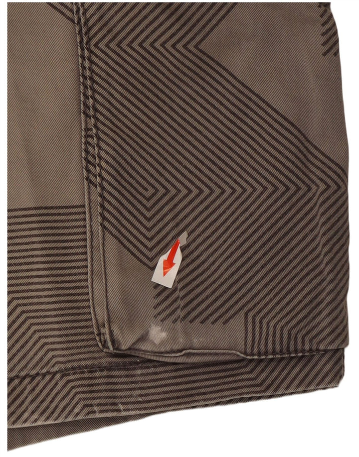Pantaloni scurți cargo pentru bărbați Fly53 W34, bumbac geometric, gri mare
