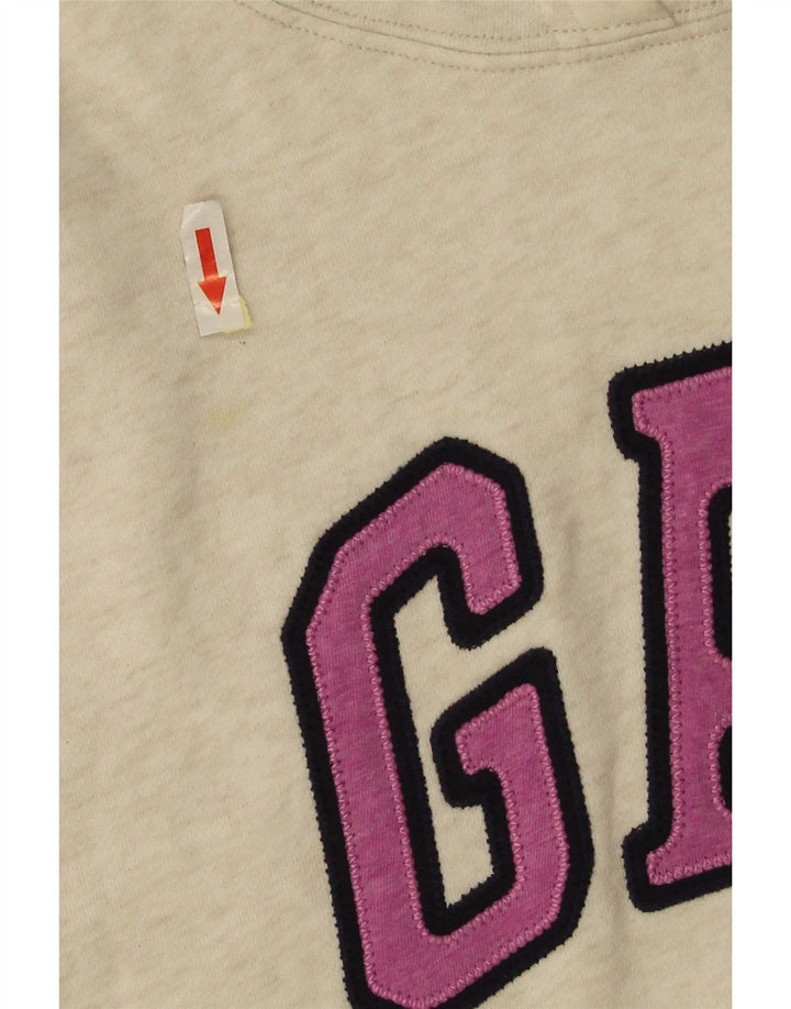 Pulover cu glugă cu grafic Gap pentru femei UK 14 Medium White