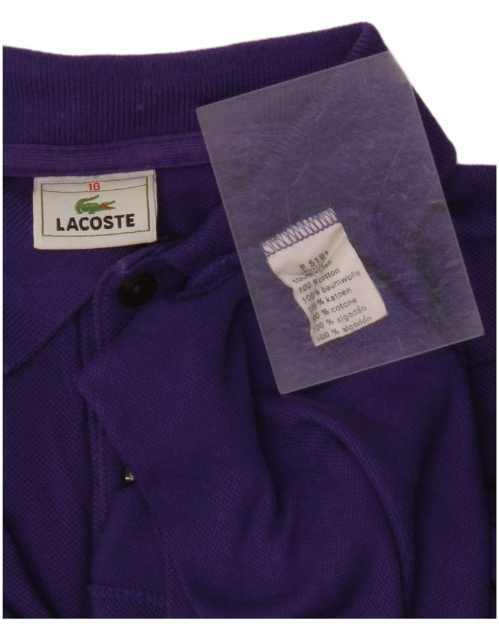 Tricou polo LACOSTE pentru baieti 15-16 ani bumbac violet