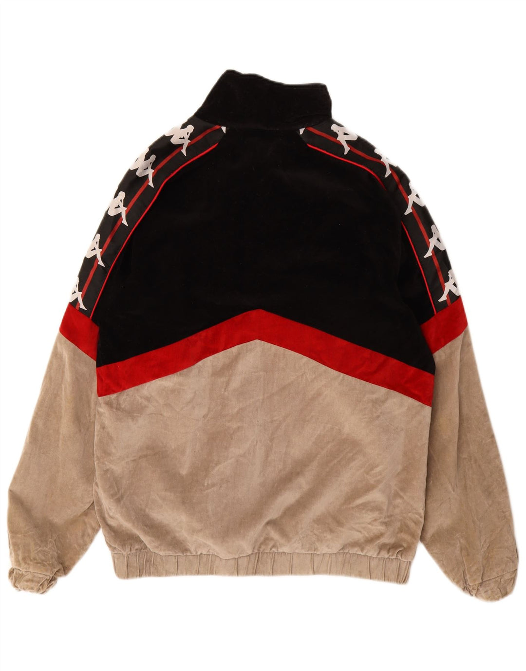 Jachetă bomber cu grafică pentru bărbați Kappa UK 38, bumbac color bloc negru mediu