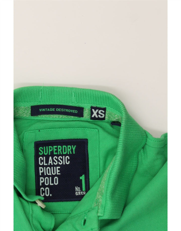 SUPERDRY Mens Polo Shirt XS Green Vintage Superdry and Second-Hand Superdry from Messina Hembry 