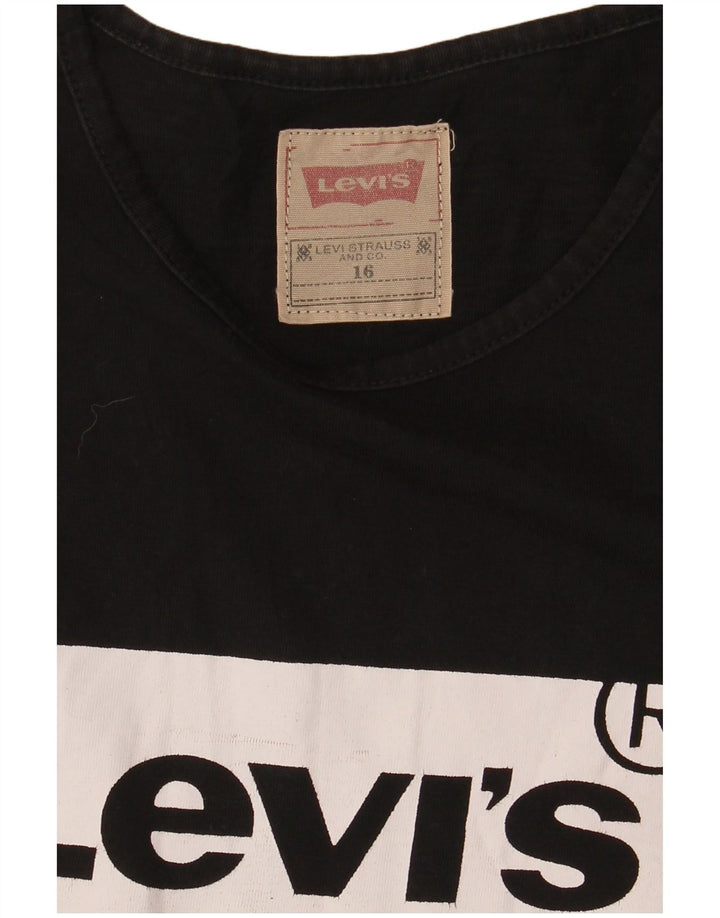 Tricou grafic Levi's pentru baieti Top 15-16 ani negru