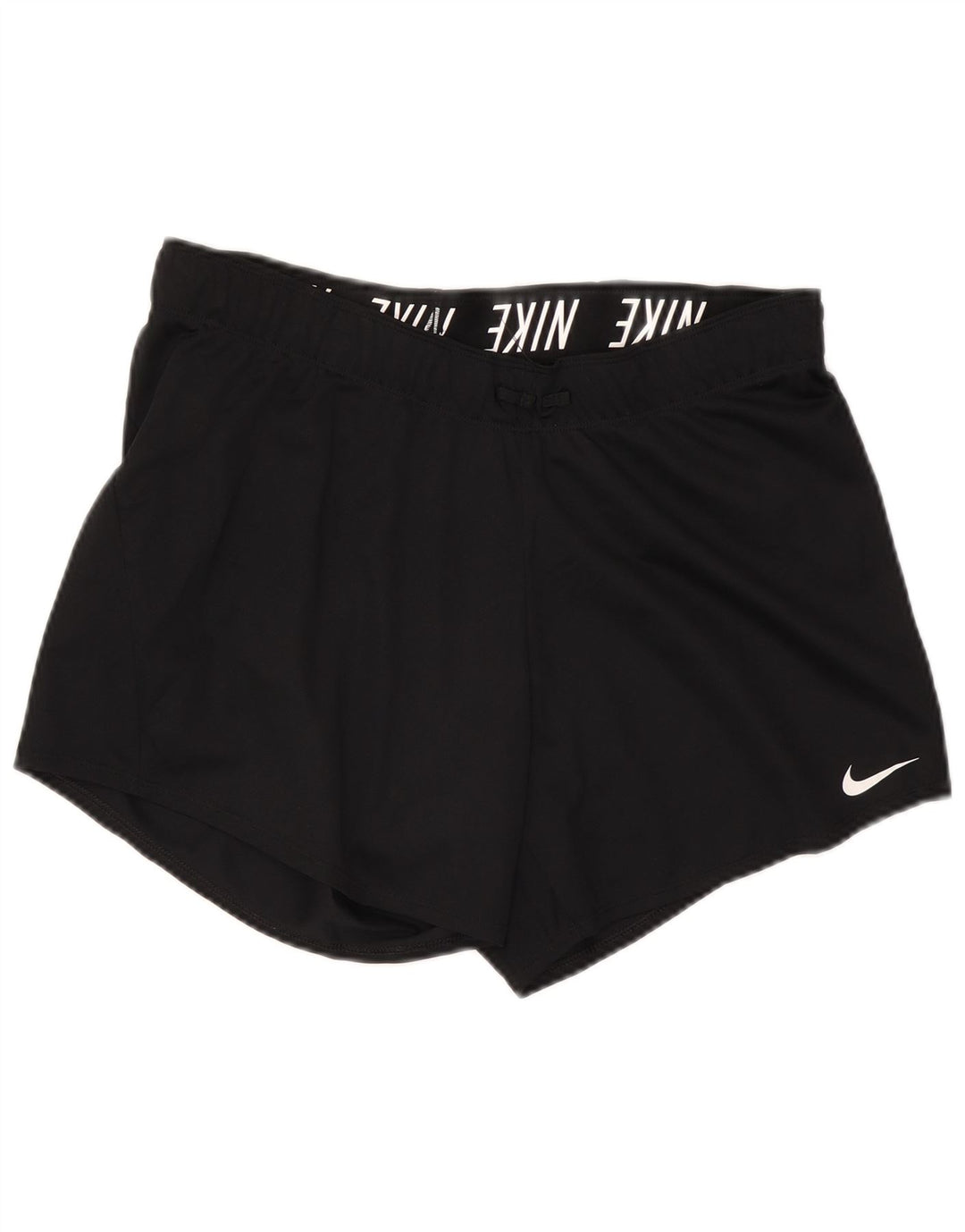 Pantaloni scurți sport Nike Dri Fit pentru femei UK 14, mari, negru, poliester