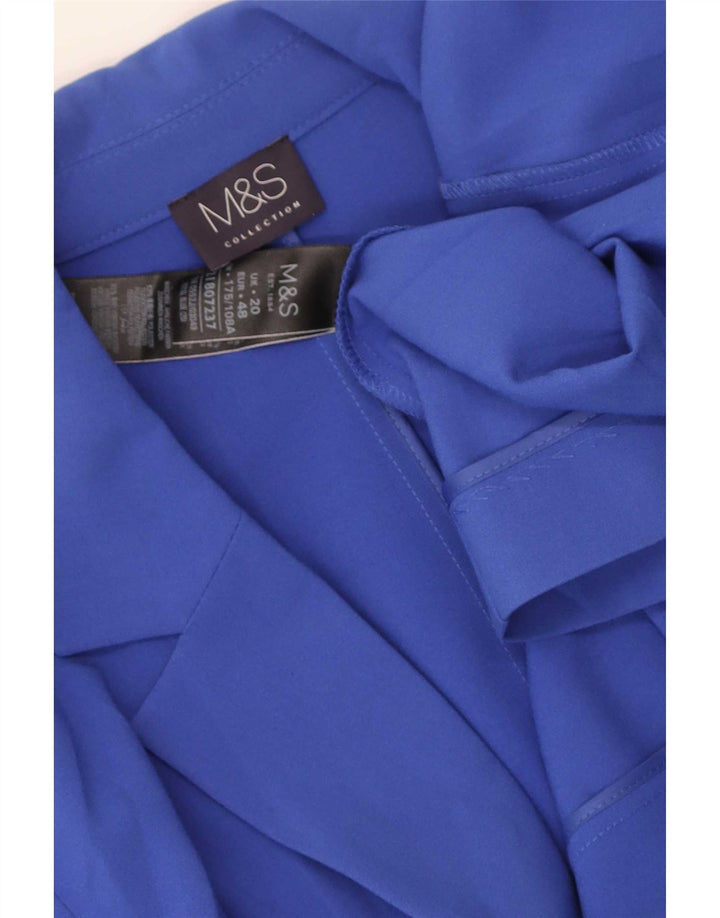 Marks & Spencer jachetă pentru femei cu mâneci 3/4 deschise, UK 20 2XL, albastru