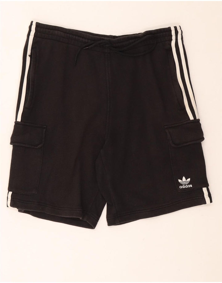 Pantaloni scurți sport grafic Adidas pentru bărbați, bumbac mediu, negru