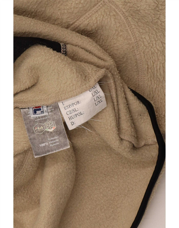 Jachetă fleece pentru bărbați Fila UK 40, mare, bej, poliester