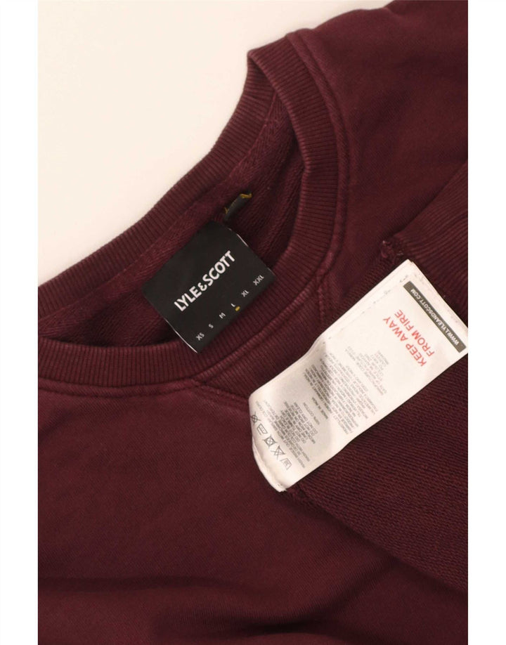 Hanorac pentru bărbați Lyle & Scott Pulover mare din bumbac maro