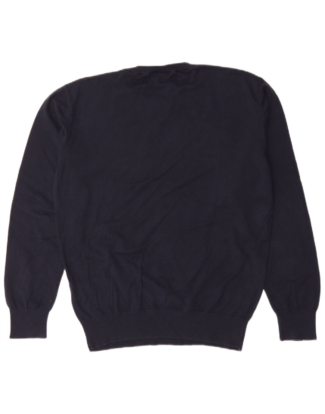 ELLESSE Mens Crew Neck Jumper Sweater Medium Navy Blue Cotton