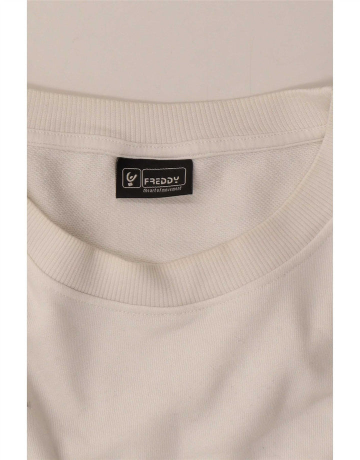 Pulover de hanorac supradimensionat pentru femei Freddy UK 14 Medium White
