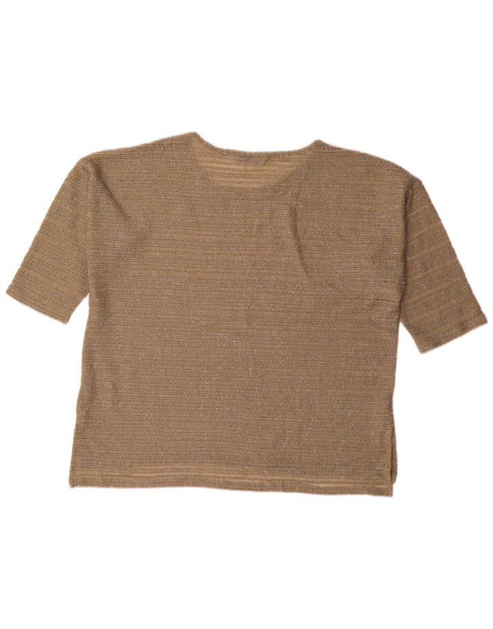 MARKS & SPENCER Womens T-Shirt Top UK 18 XL Beige
