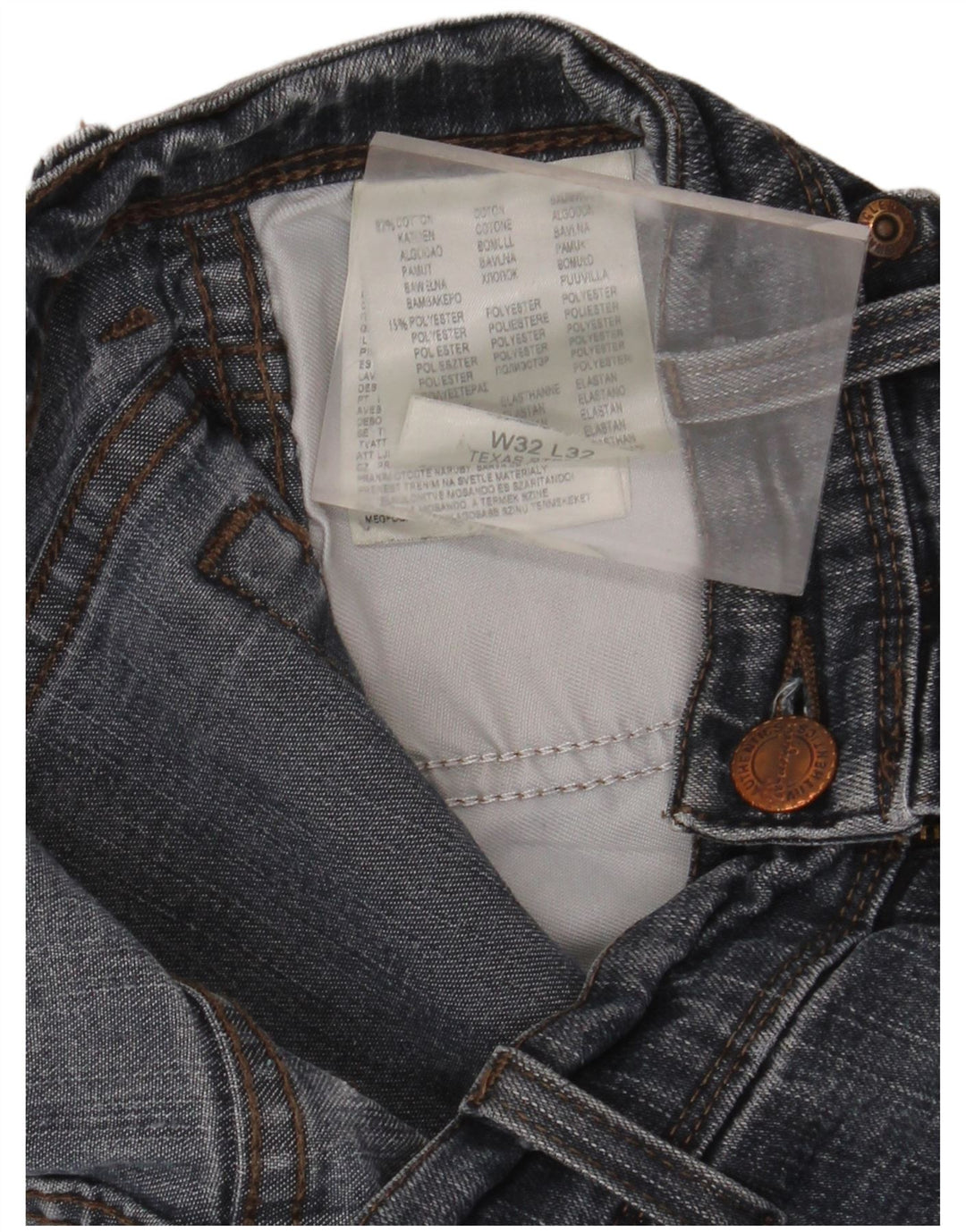 WRANGLER Blugi pentru bărbați Texas Stretch drepte W32 L32 Bumbac albastru