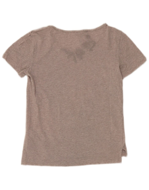Tricou grafic Adidas pentru femei Top UK 8/10 mic, gri, bumbac cu pete