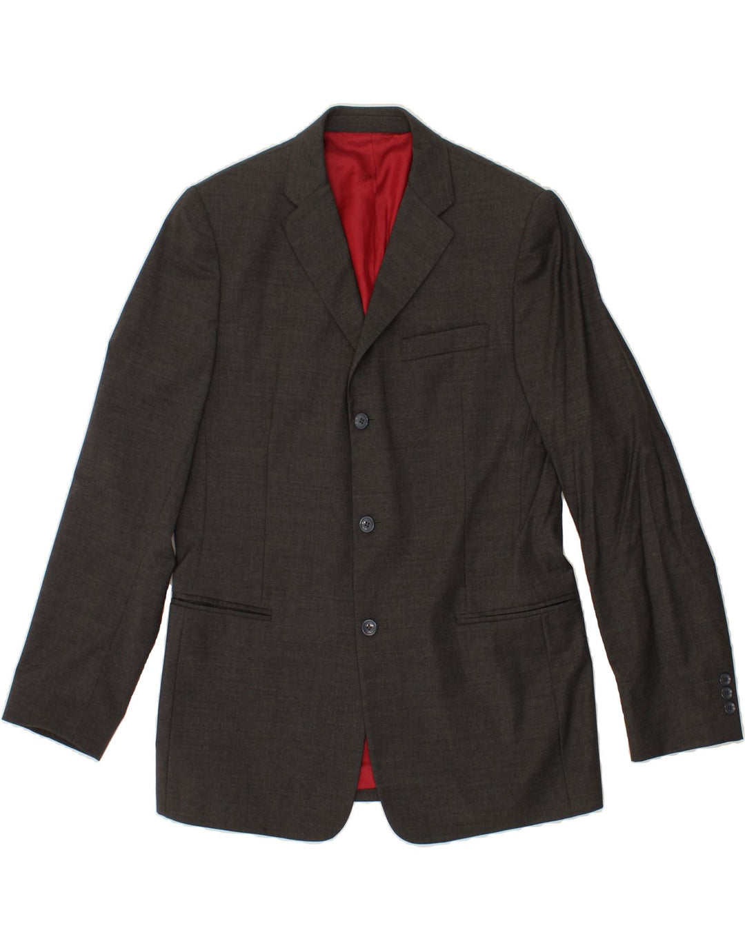 DOLCE & GABBANA Costum pentru bărbați cu 3 nasturi și 2 piese UK 40 mare L36 L34 Lână gri