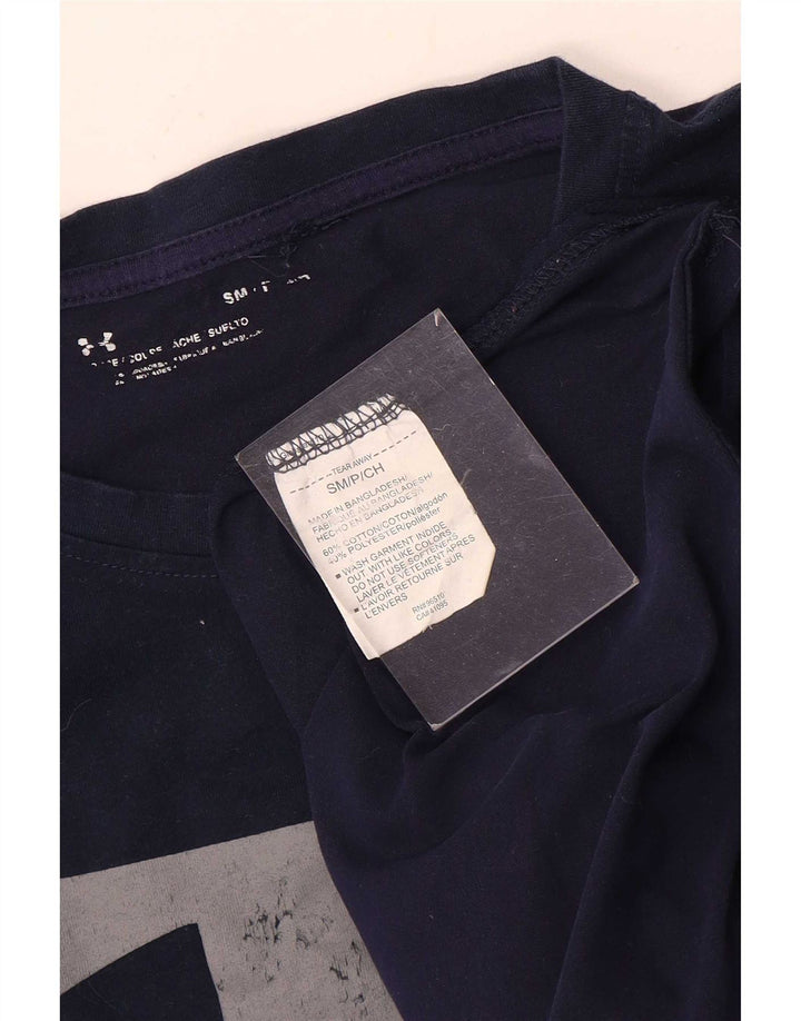 Tricou grafic pentru bărbați Under Armour Top mic din bumbac bleumarin