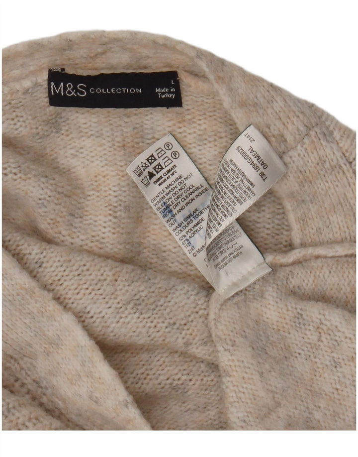 Pulover cardigan supradimensionat pentru femei Marks & Spencer UK 16 mare bej