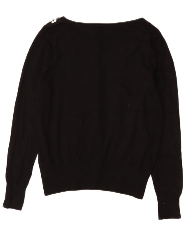 Pulover cardigan pentru femei Marks & Spencer UK 12 bumbac mediu negru
