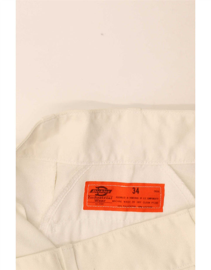 Pantaloni chino drepti pentru femei Dickies L34 L26 Poliester alb