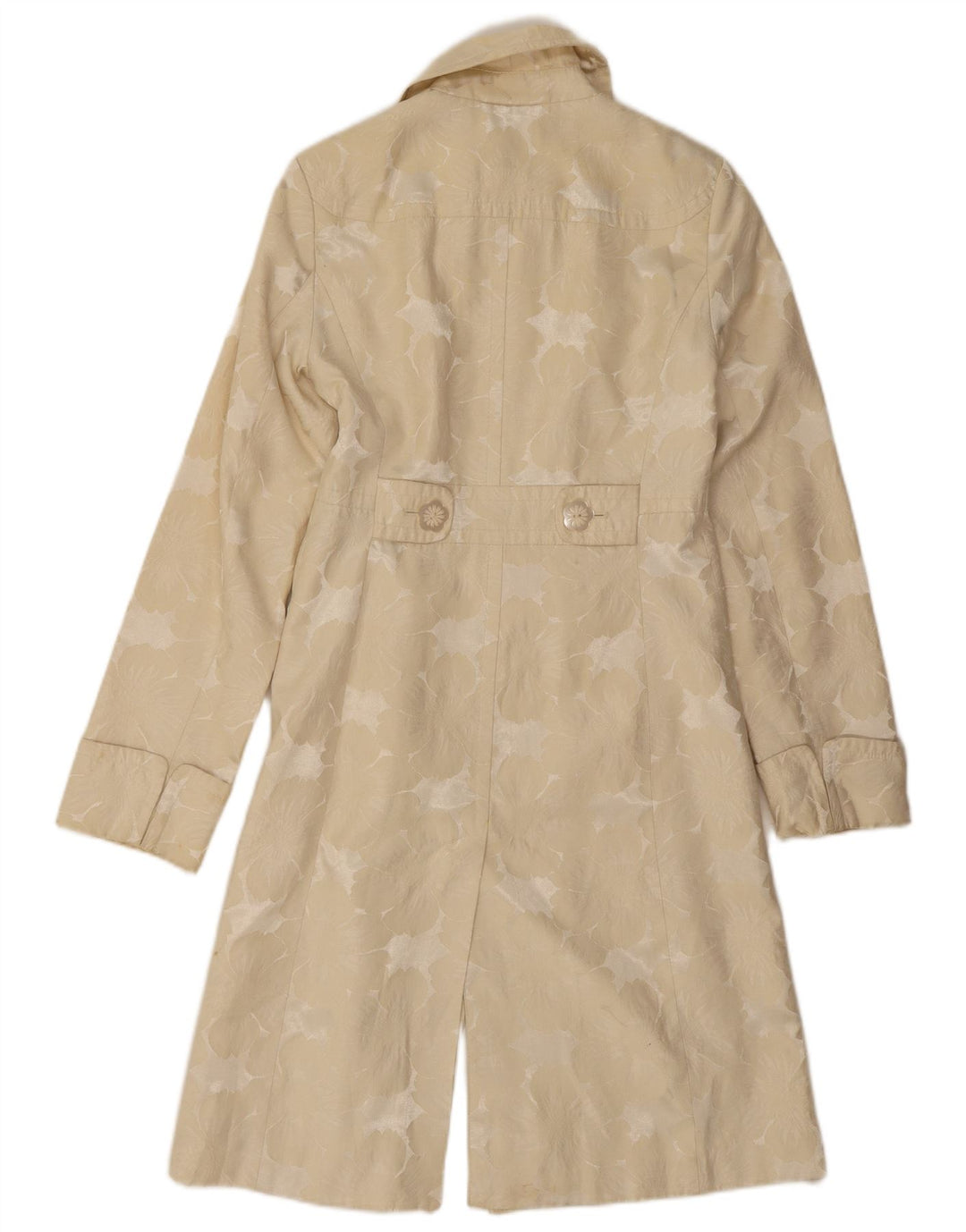 Pardesiu Kenneth Cole pentru femei UK 10 mic, bej, bumbac floral
