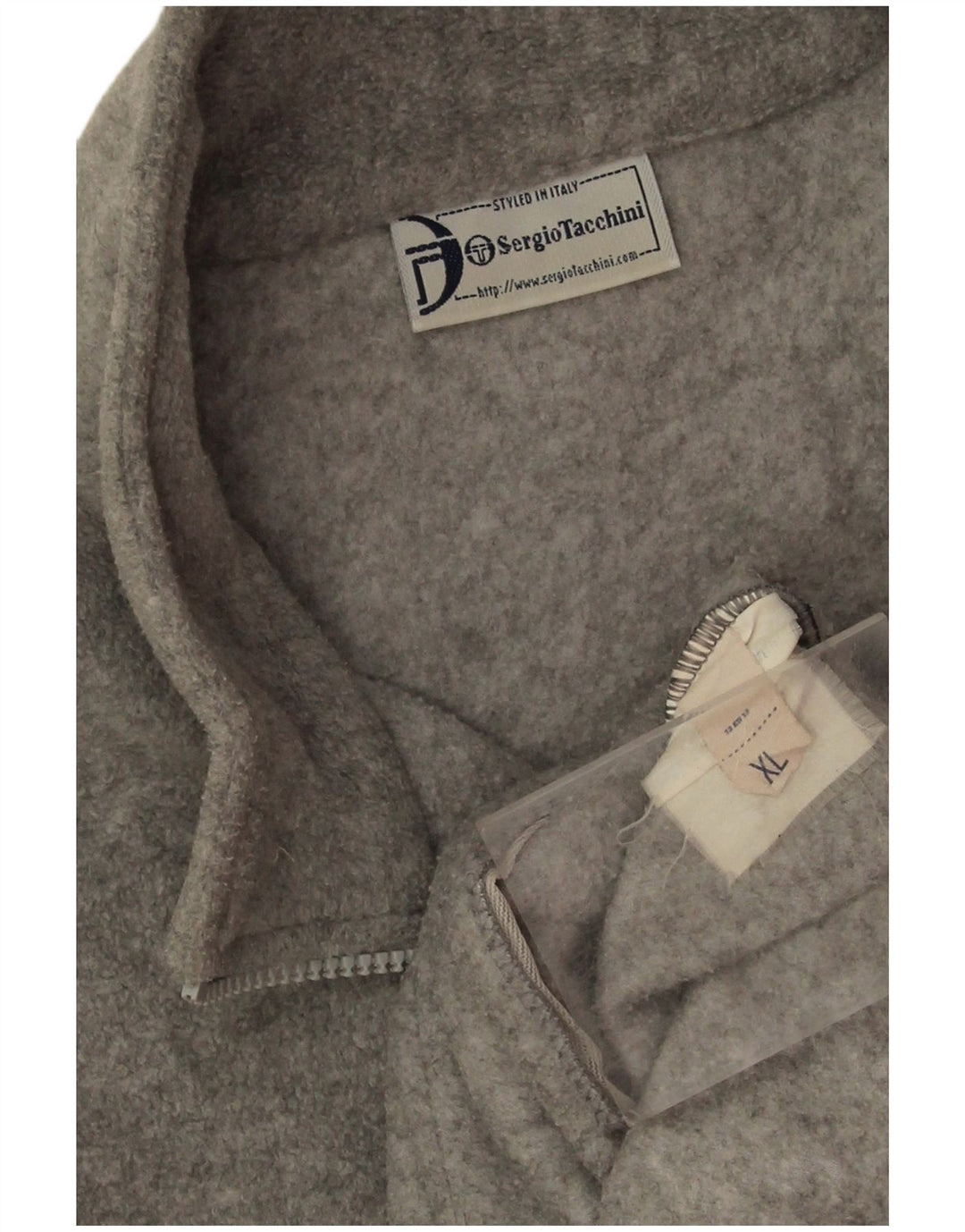 Jachetă fleece pentru bărbați Sergio Tacchini UK 42 XL, gri pătat