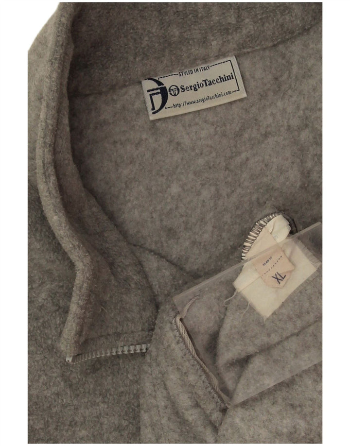 Jachetă fleece pentru bărbați Sergio Tacchini UK 42 XL, gri pătat