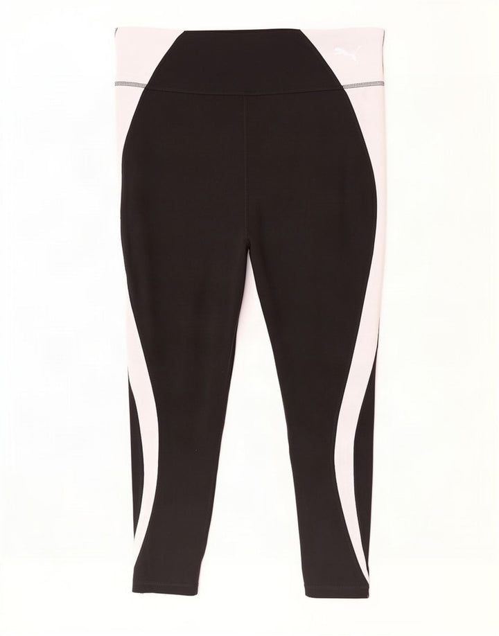 Leggings crop pentru femei Puma UK 16, mare, negru, poliester color bloc