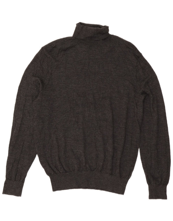 Pulover Polo Ralph Lauren pentru bărbați, cu gât rulat, XL, lână merinos gri