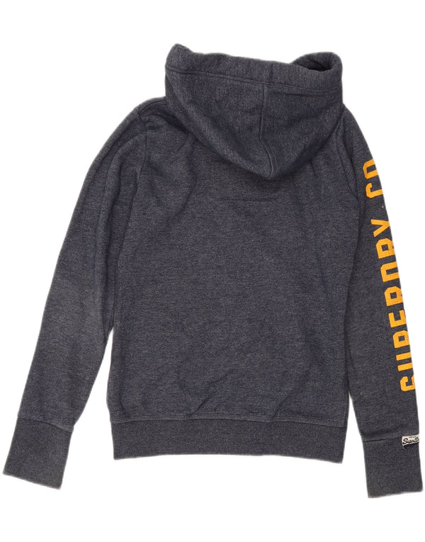 Pulover Superdry pentru damă, cu fermoar și grafic, bumbac, albastru marin, UK 10