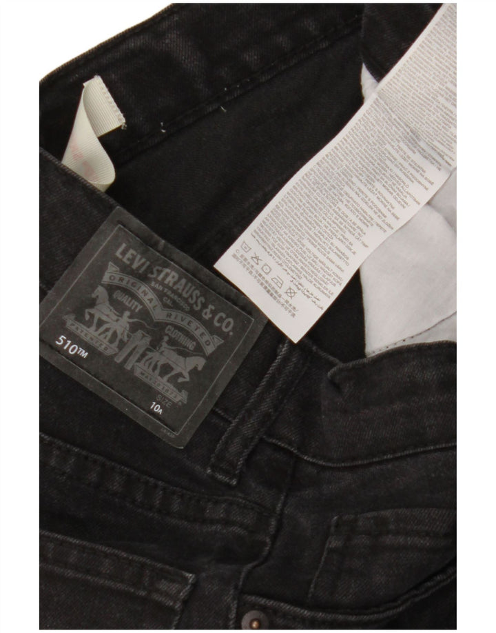 Blugi skinny pentru fete LEVI'S 510 9-10 ani W24 L26 bumbac negru