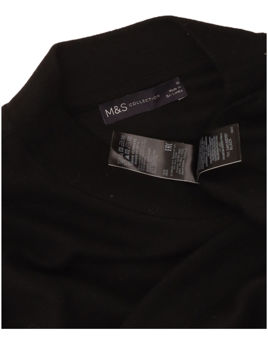 MARKS & SPENCER Pulover pentru damă cu decolteu rotund UK 16 Large Negru