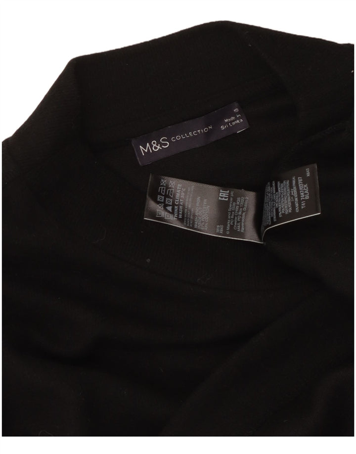 MARKS & SPENCER Pulover pentru damă cu decolteu rotund UK 16 Large Negru