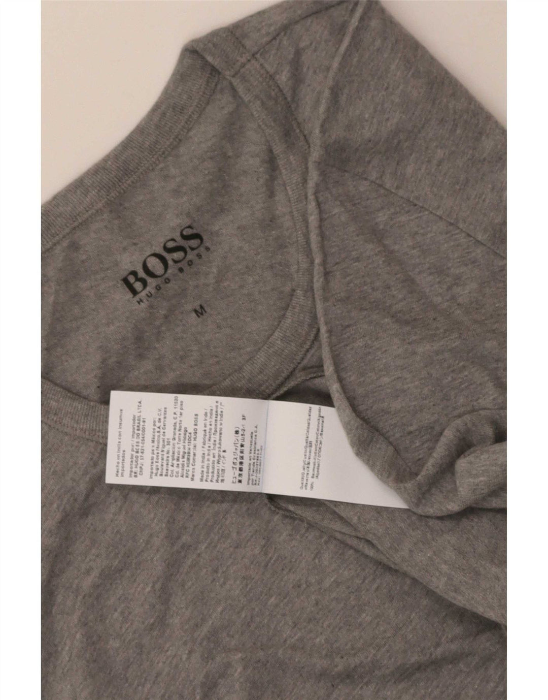 Tricou pentru bărbați Hugo Boss Top din bumbac gri mediu