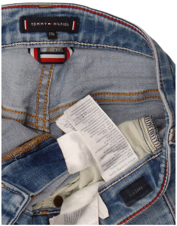 TOMMY HILFIGER Pantaloni scurți din denim conici pentru fete 15-16 ani W30 bumbac albastru