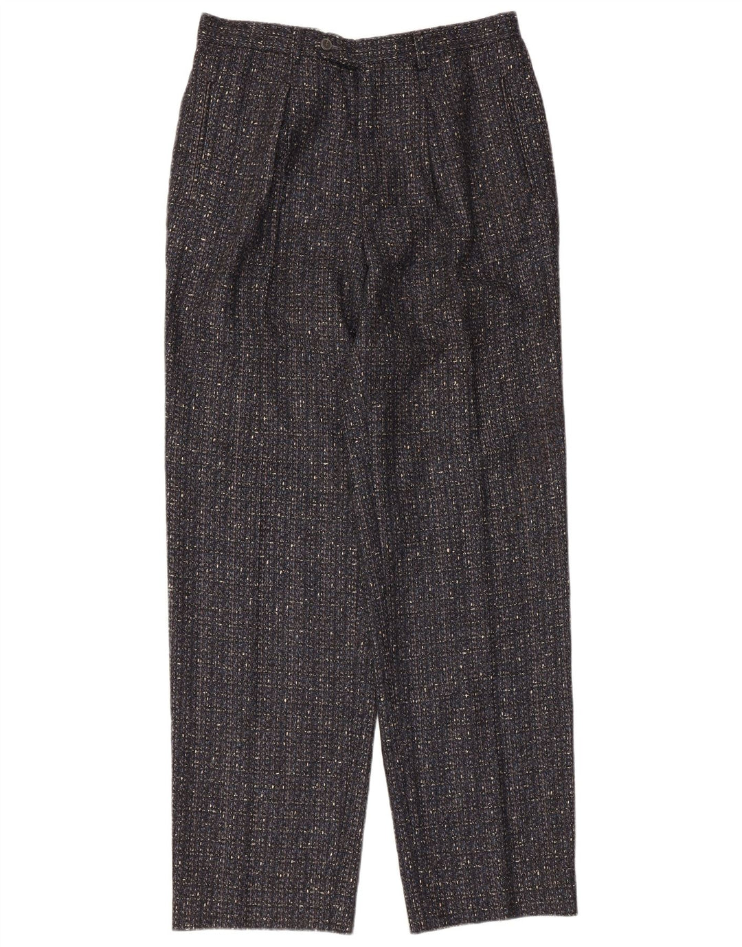 Pantaloni de costum vintage pentru bărbați IT 50 Large W32 L31 Lână cu pete gri